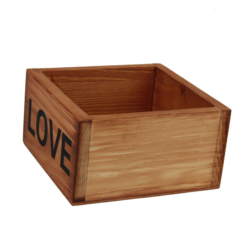 Retro Wooden Box Storage for Jewellery Essence Oil Bottles Gift Plant Holder