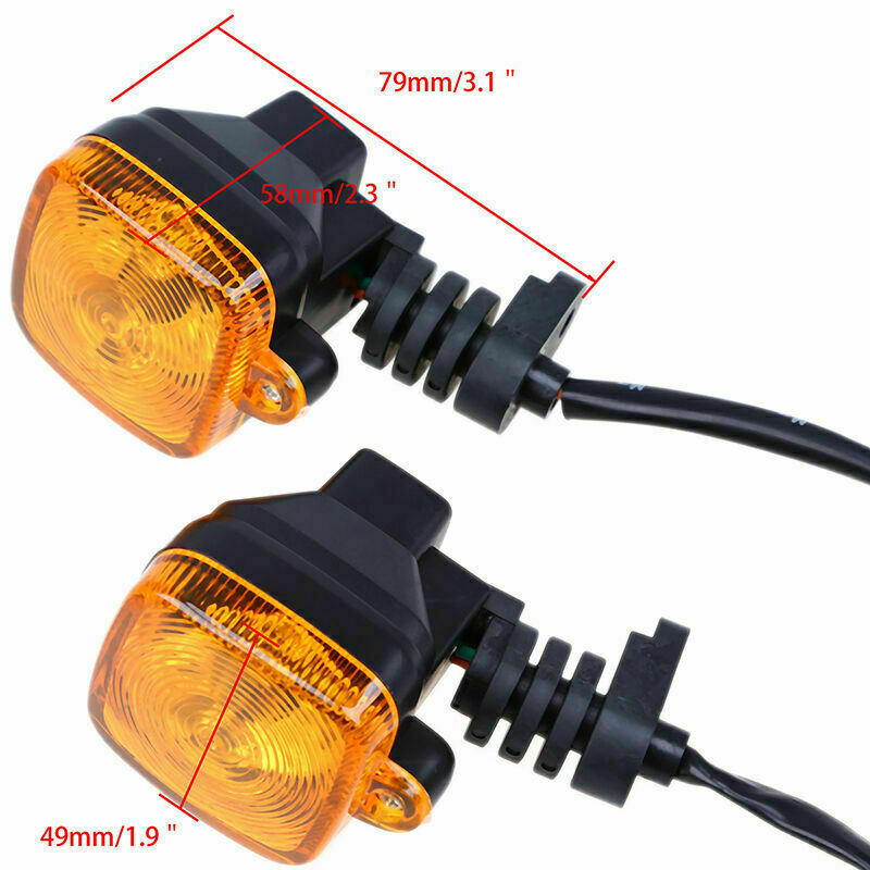 Amber Motorbike Motocross Scooter 12V Turn Signal Indicators Light Blinker Lamp