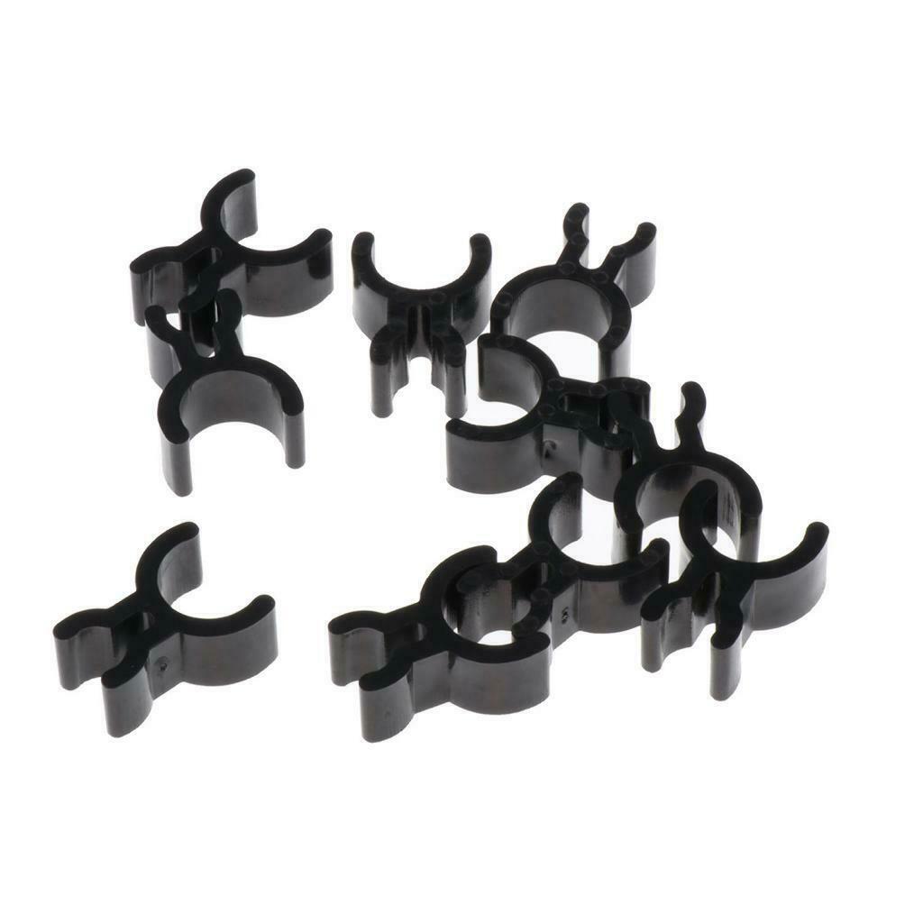 10Pcs Durable Trumpet Pencil Clip Inside Pipe Make Notes Accessory Black