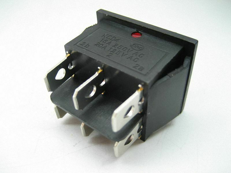 1 of Heavy Duty DPDT ON/OFF Lighted Snap in Rocker Switch [M_M_S]