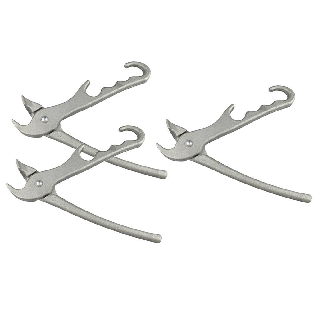 3 Pieces Aluminum Anti-hot Pizza Pan Gripper Clip Baking Tray Clamp 20cm