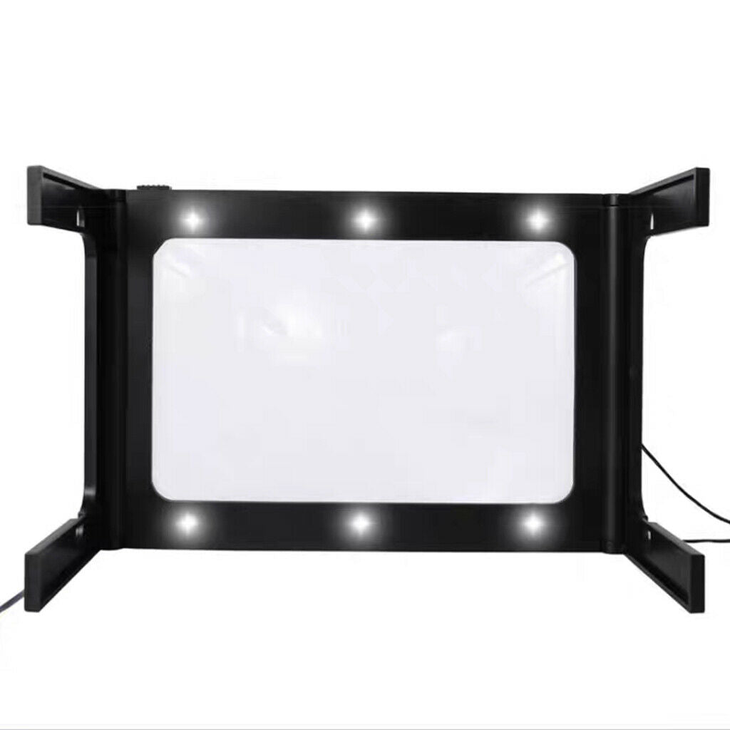 Hands Free Magnifying Glass Lighted LED Magnifier For Book Reading Cross Stitch