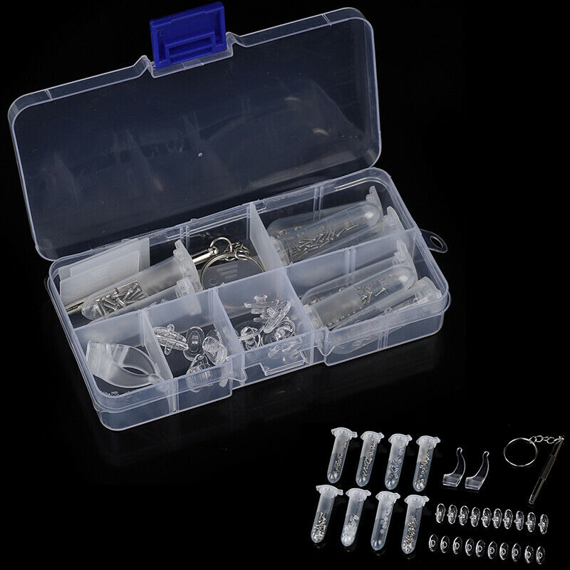 Eyeglass Sun Glasses Screw Nut Nose Pad Optical Repair Tool Assorted KitM Rf