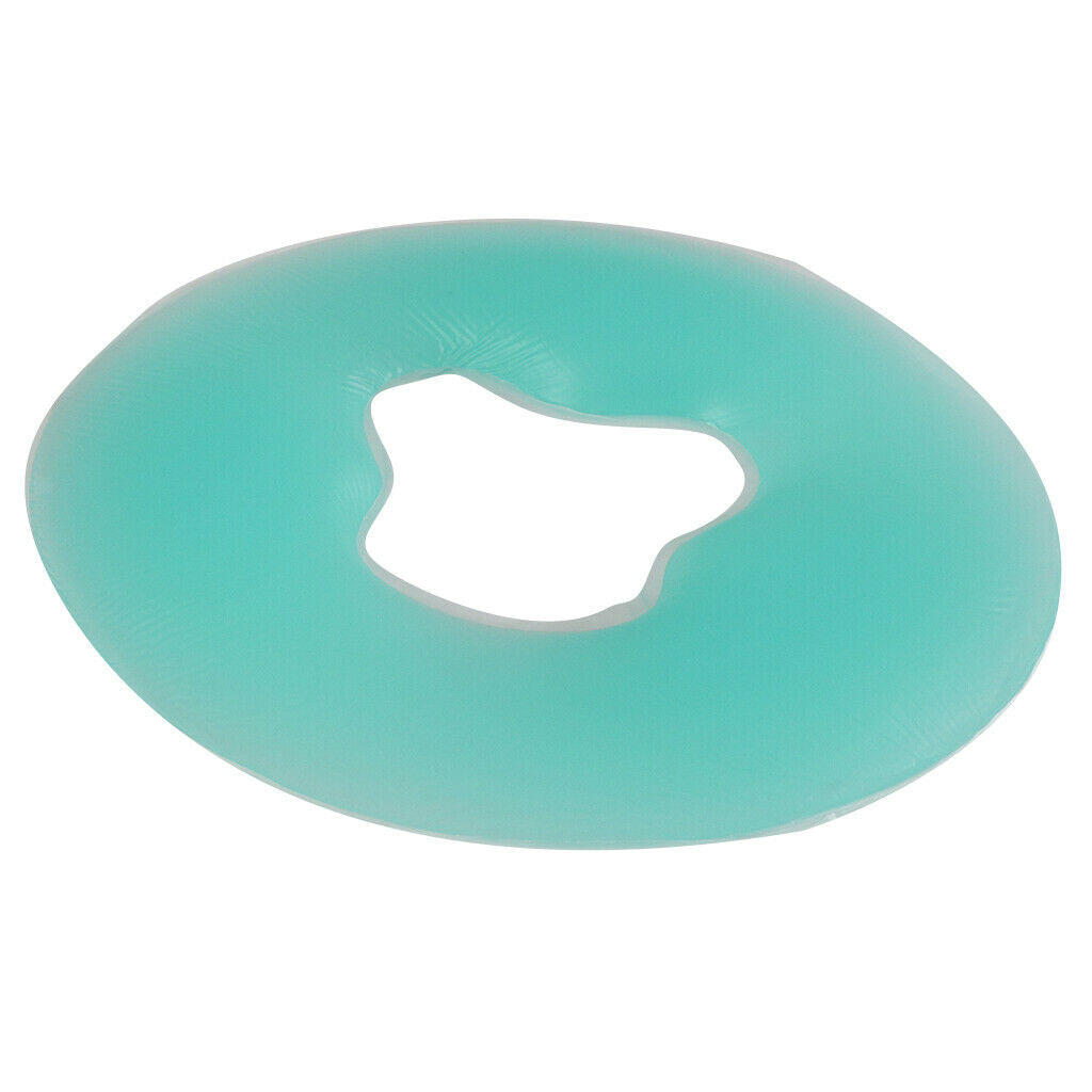 2pcs Round Salon SPA Massage Bed Silicone Face Rest Cushion Pillow Green