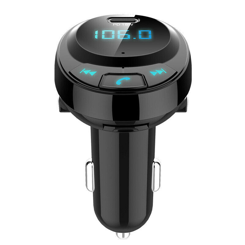 Car Truck Bluetooth MP3 Music Player Digital Display Dual USB Car Phone Charger