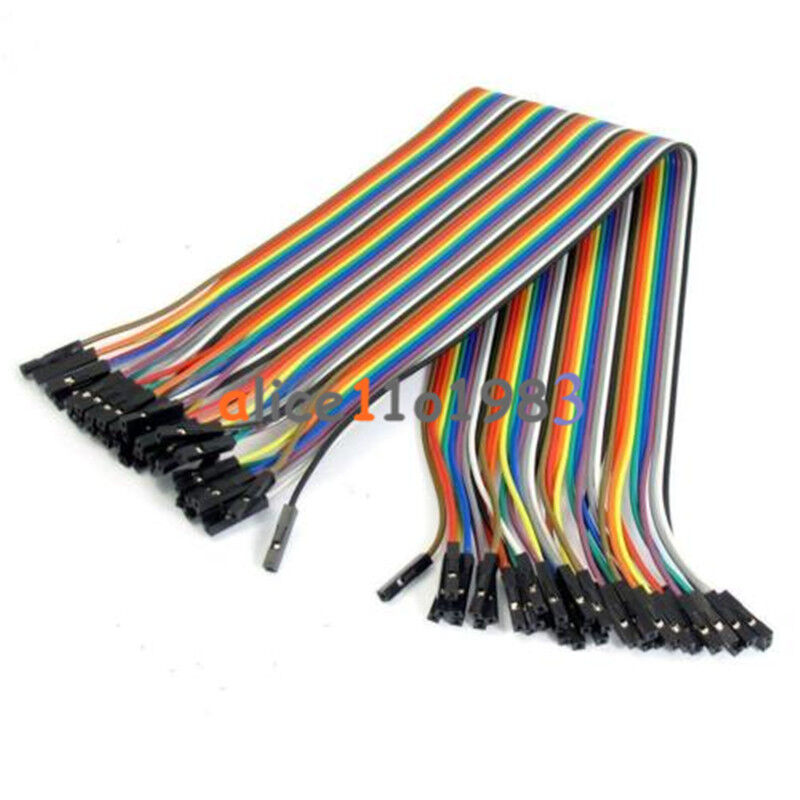 400PCS 10X40 Dupont wire jumper cable pin connector 2.54mm 20cm Female to Female