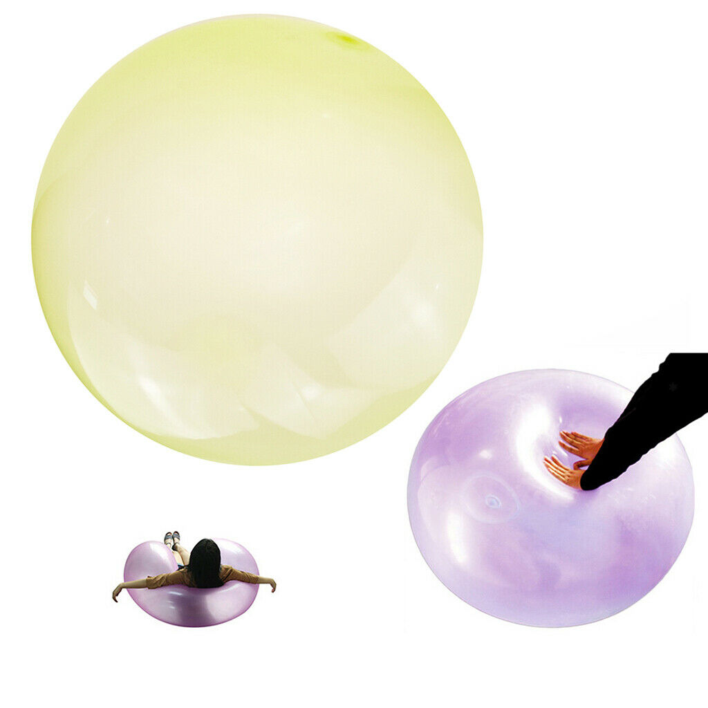 2X Bubble Ball Inflatable Amazing Stretch Balls Indoor Outdoor Party Yellow M