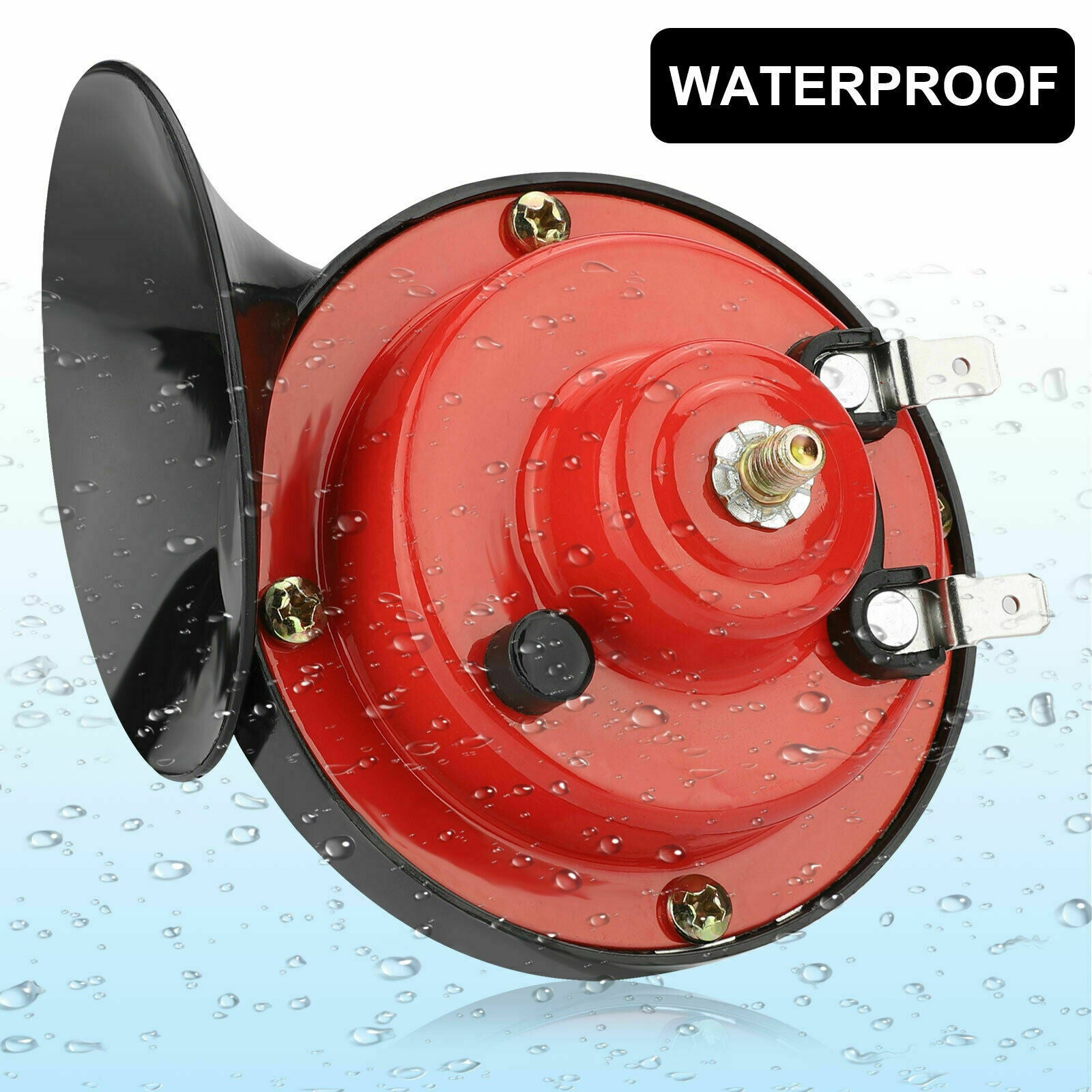 12V 300DB Super Loud Train Horn Waterproof for Motorcycle Car Truck SUV Boat Red