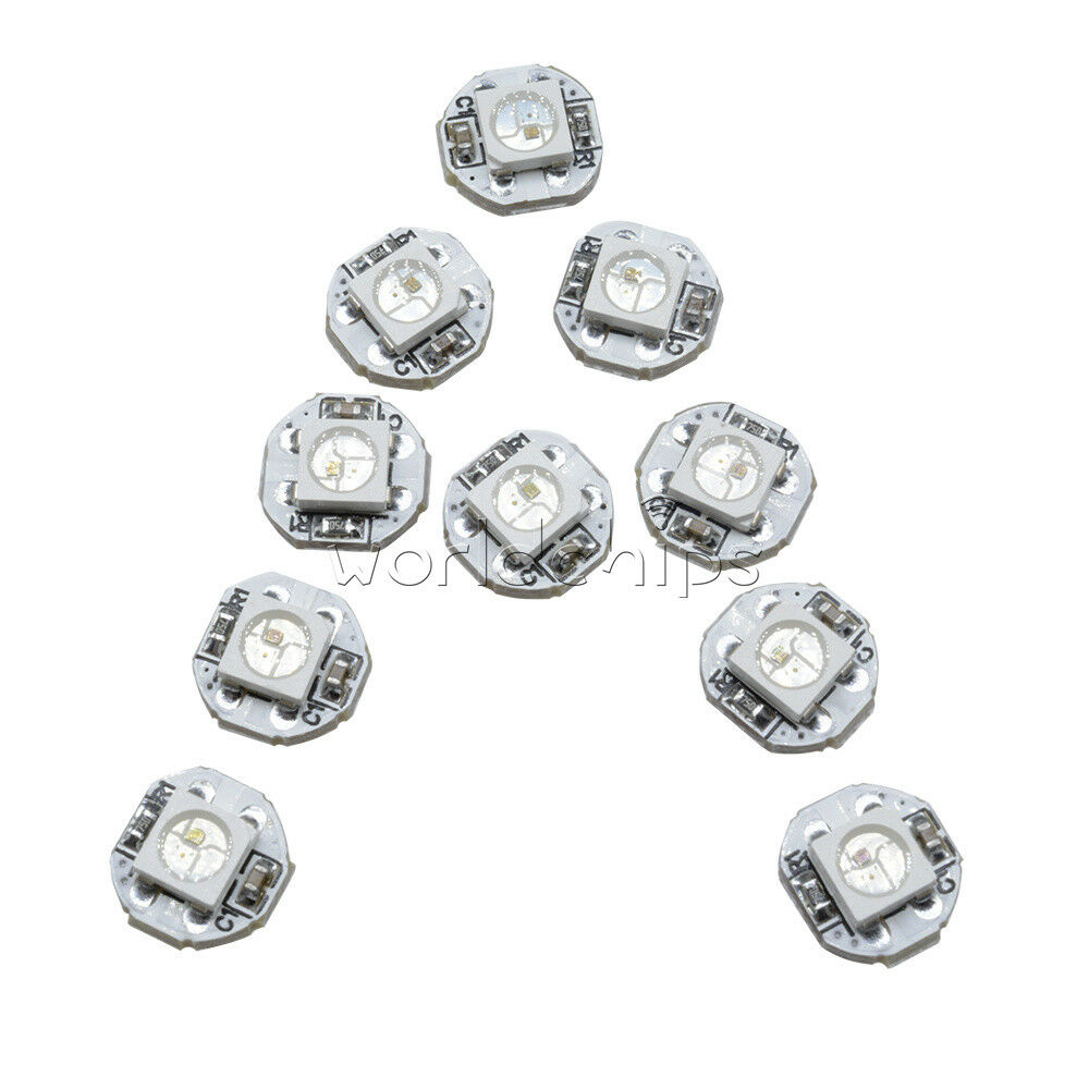 50pcs WS2812B 5050 RGB LED &PCB Board 1-LED 10x3mm Module Pixel Light 5V for DIY