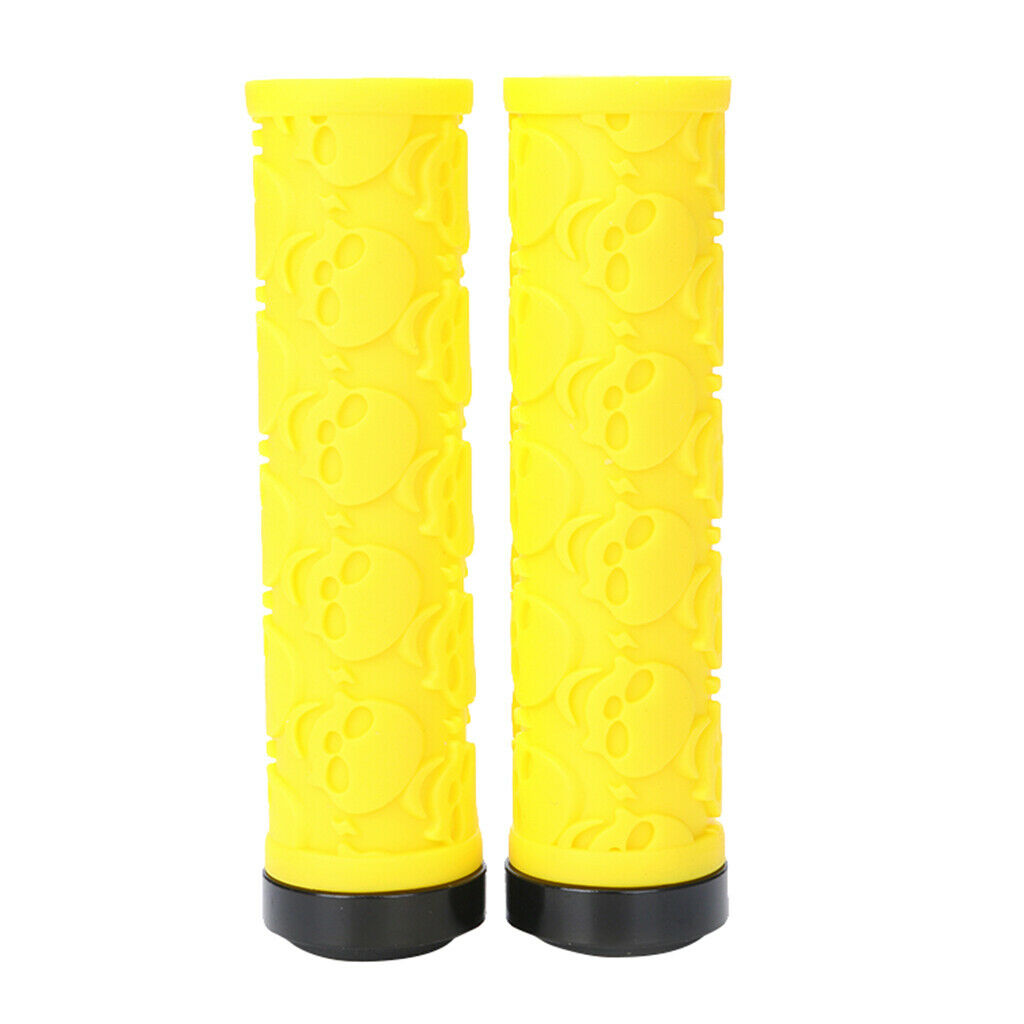 1 Pair Bike Bicycle MTB Handlebar Soft Rubber Bar Grip Covers Nonslip Yellow