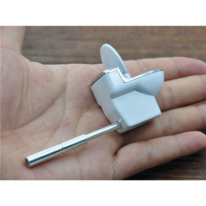 Mini Pipe Metal Portable Creative Toilet Shape For Smoking Pipe 1pc