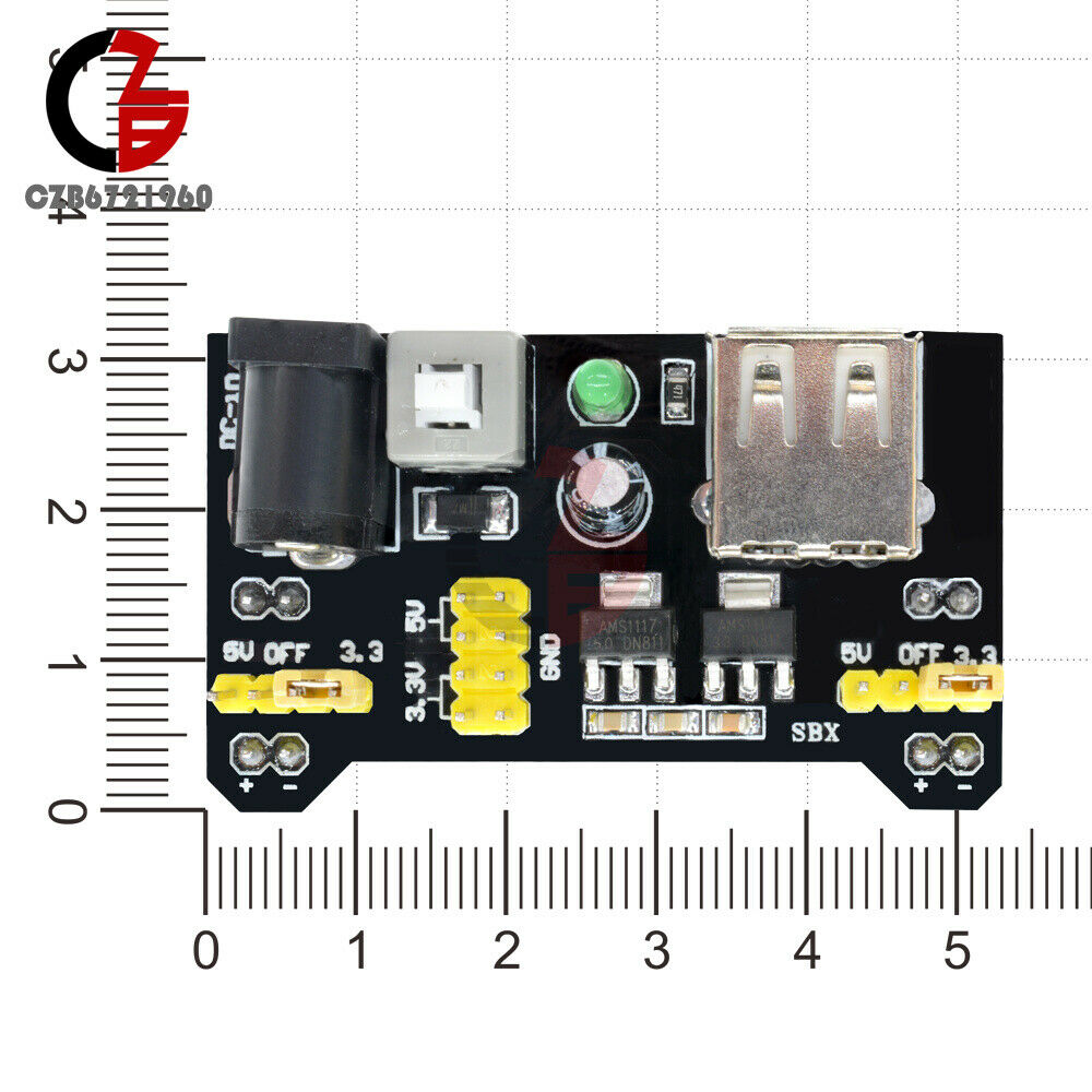 10PCS Breadboard Power Supply Module USB 3.3V/5V Fit For MB102 Breadboard