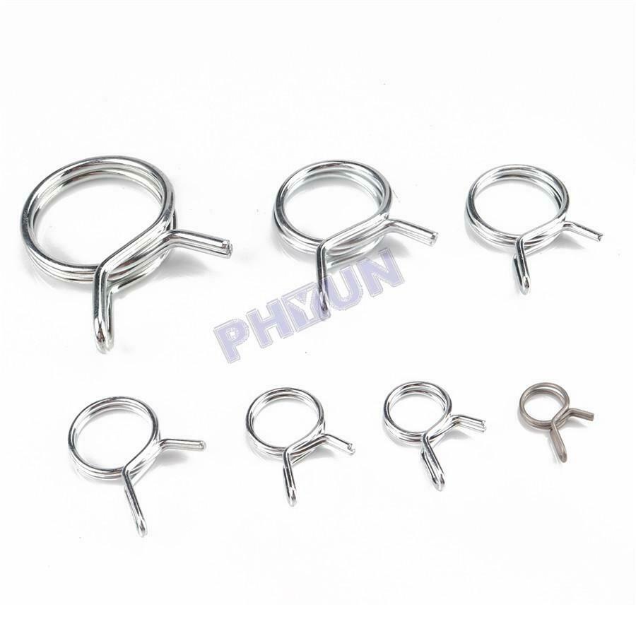 75x Double Wire Fuel Line Hose Tube Spring Clamps Kit Î¦7 Î¦9 Î¦11 Î¦13 Î¦16 Î¦18 Î¦22