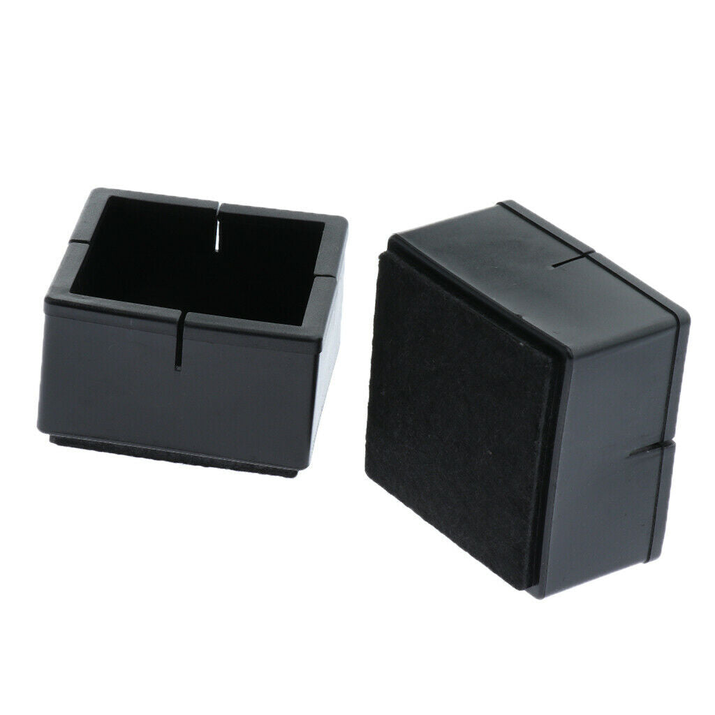 10Pcs Silicone Caps Felt Pads for Square Chair Leg  4.8x3.3cm