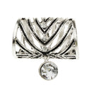 Elegant Charms Rhinestone Charms Silk Chiffon Scarf Rings Tube Buckle Holder