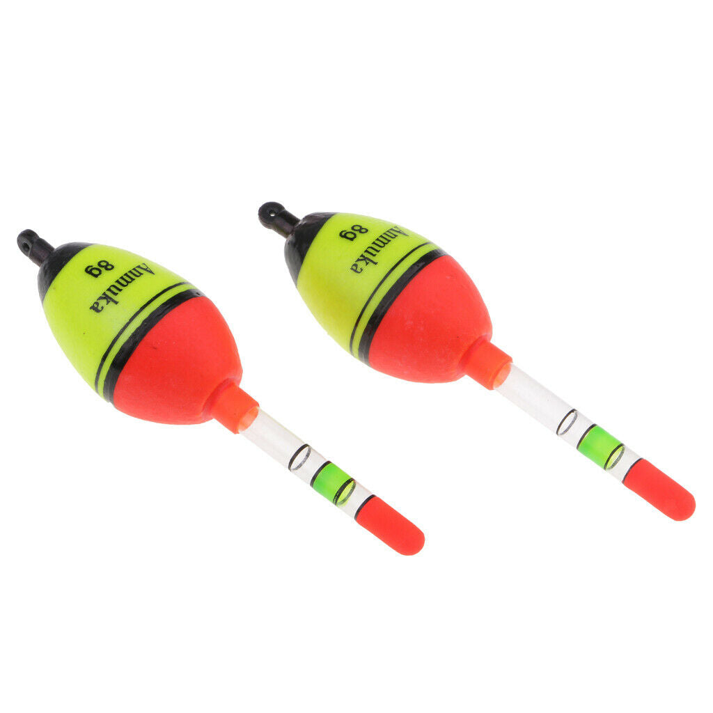 2pcs Luminous Fishing Float Vertical Rock Fishing Buoy Plastic Bobber 8g