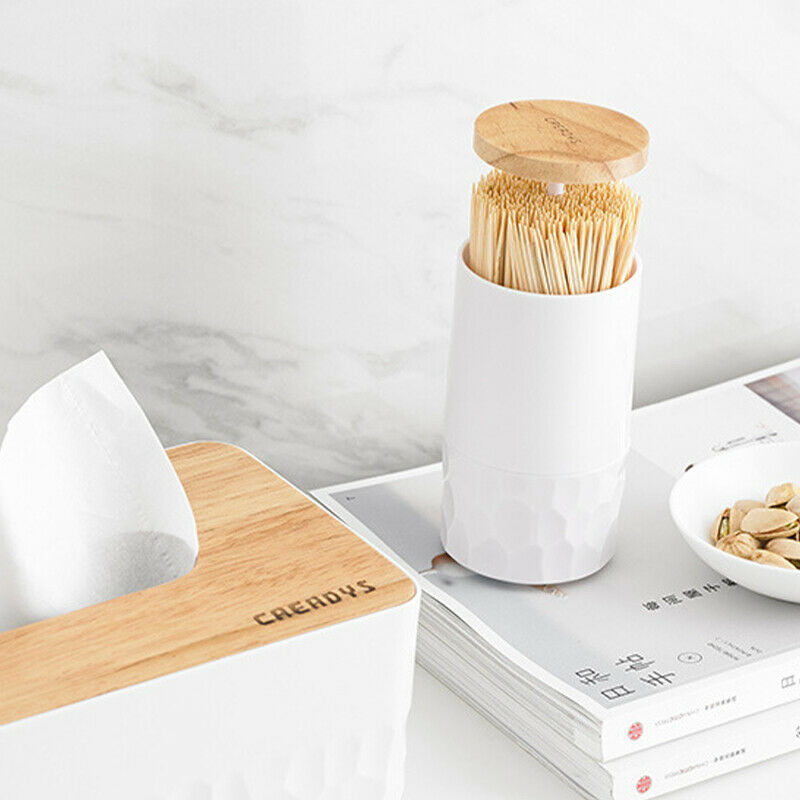 Toothpick box cotton swab holder toothpick press tank cotton swab container