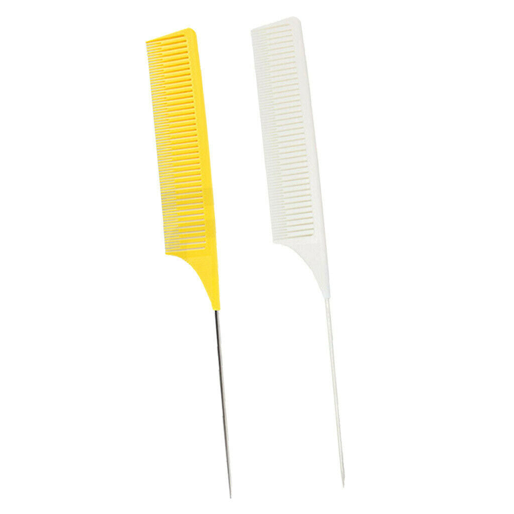 2x Heat-resistant Fine One-way Weave Highlighting Foiling Hair Comb Combs