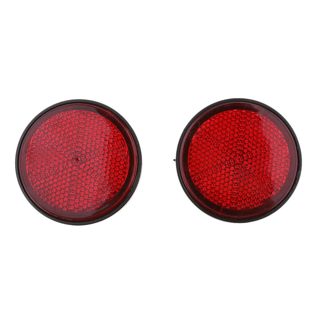 2 Packs 2inch 55mm Round Reflectors Marker Universal fits Motorcycle ATV
