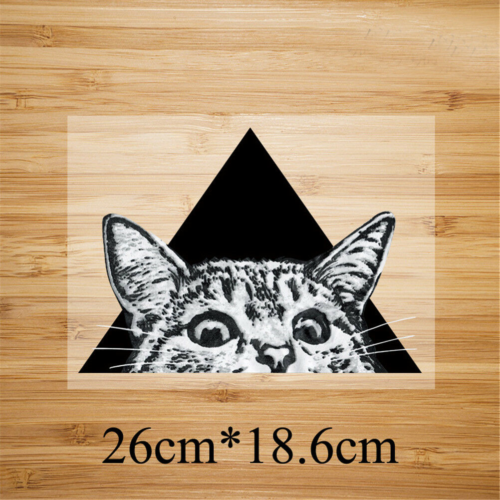 triangle cat pattern patch ironing stickers heat transfer iron on patches.l8