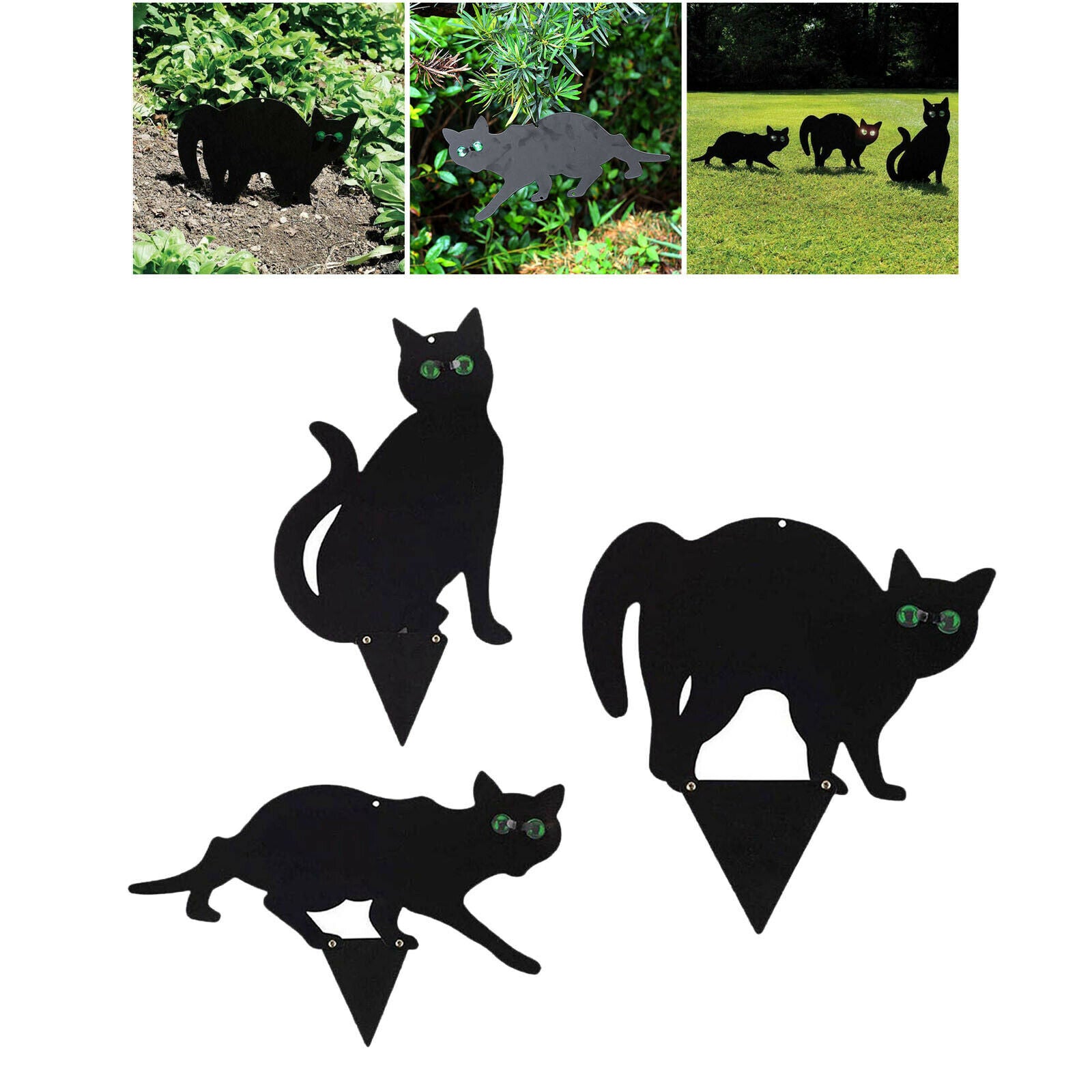 3Pieces Iron Bird Scarer Decoy Rodents Deterrent Repeller Nature Enemy