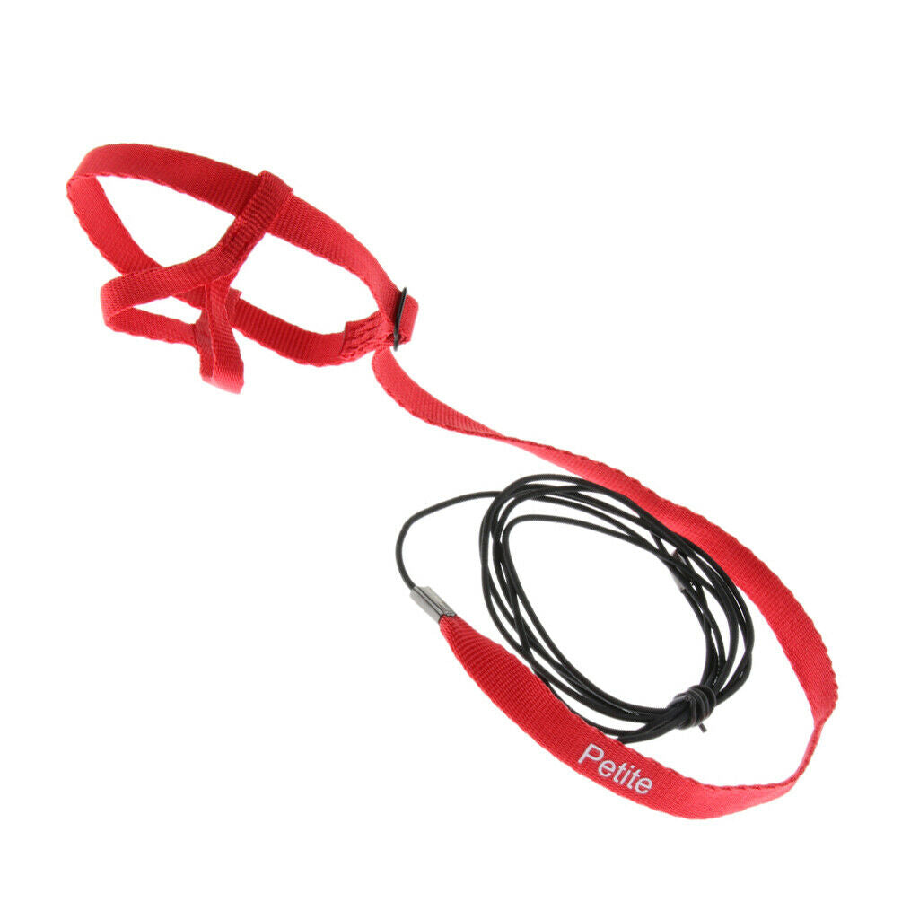 2 Pcs Parrot  Suit Leash Outdoor Adjustable Training Rope Black + Red
