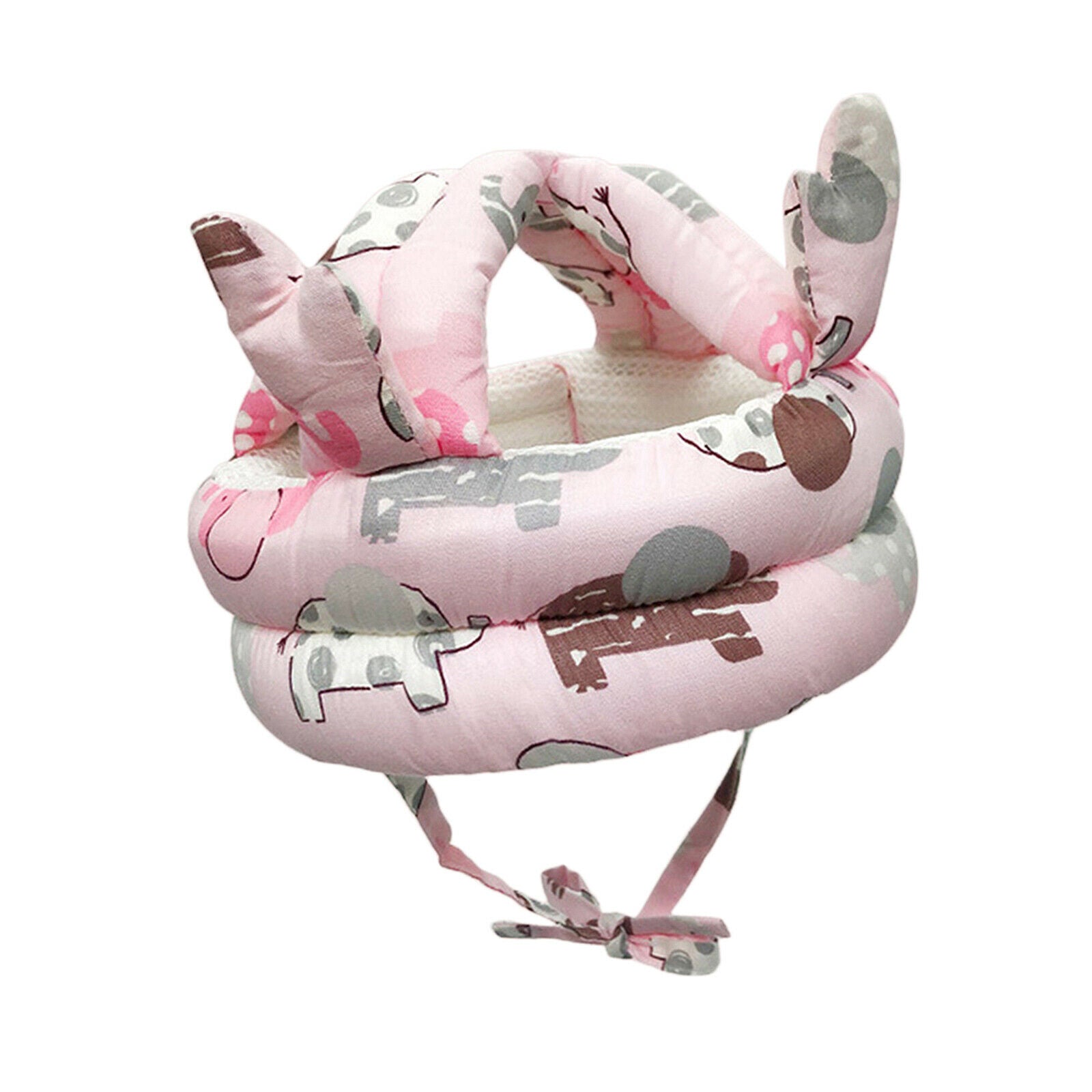 Baby Safety Hat Helmet Soft Anti-fall Walk Protection   Pink Elephant