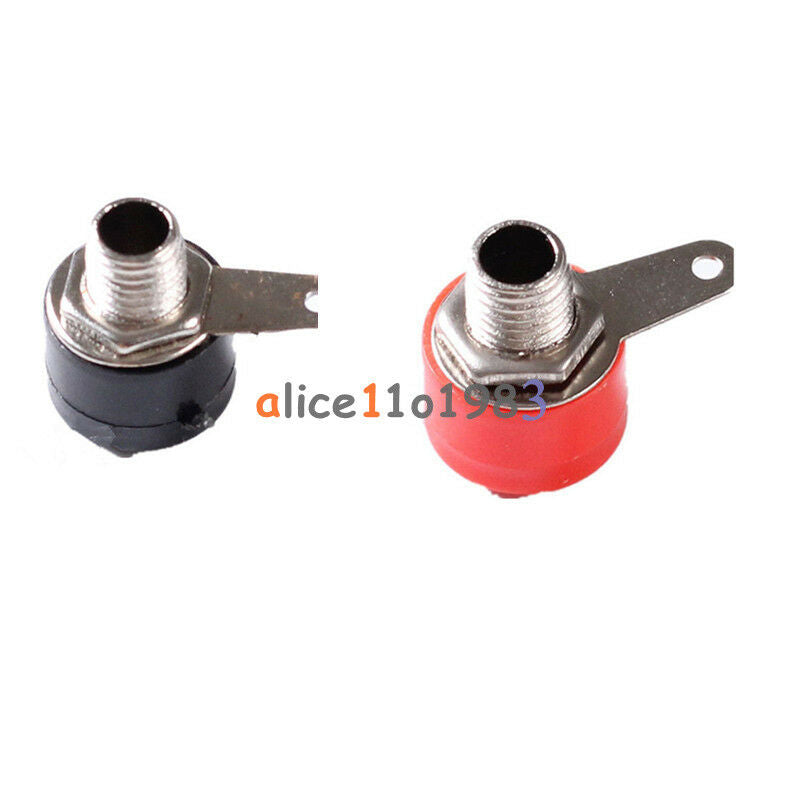 20PCS Short JS-910B Red Black 4mm Banana Female Jack Terminal for Speaker Audio