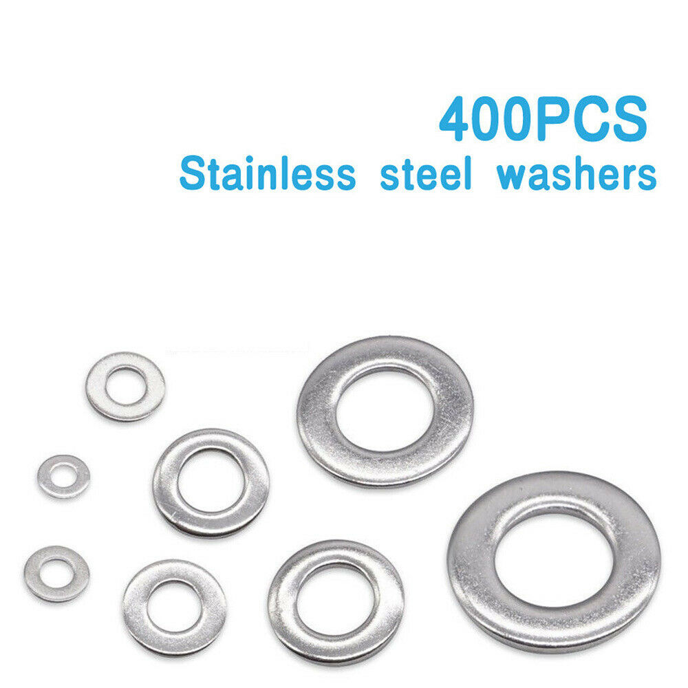 Stainless Steel 400Pcs Boxed Sealing Washer Combination Flat Washer Combination