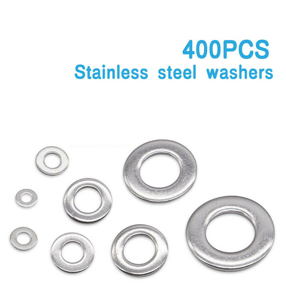 Stainless Steel 400Pcs Boxed Sealing Washer Combination Flat Washer Combination
