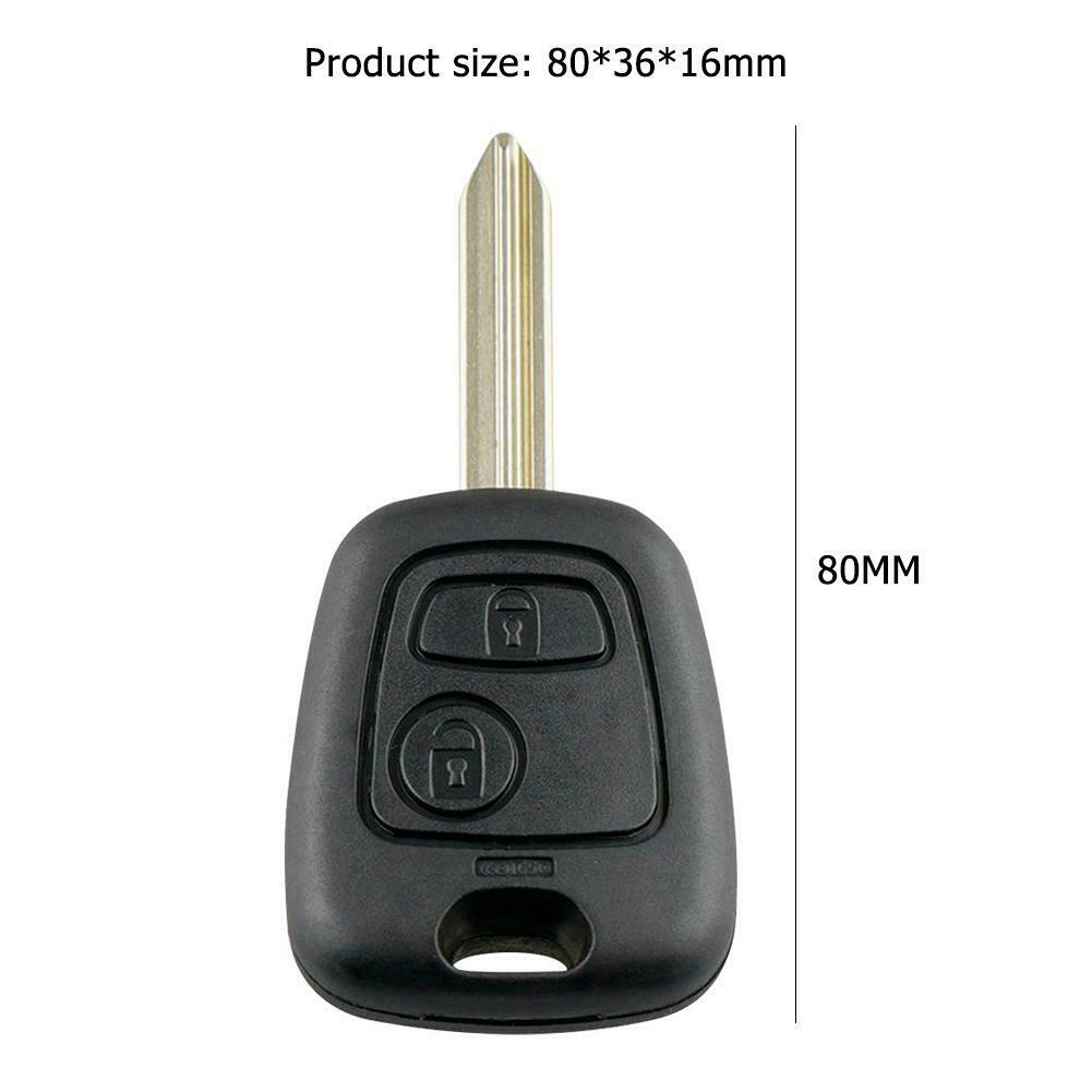 2 Buttons Remote Car Key Fob Case Blank Key Shell for Citroen Saxo Berlingo C#P5