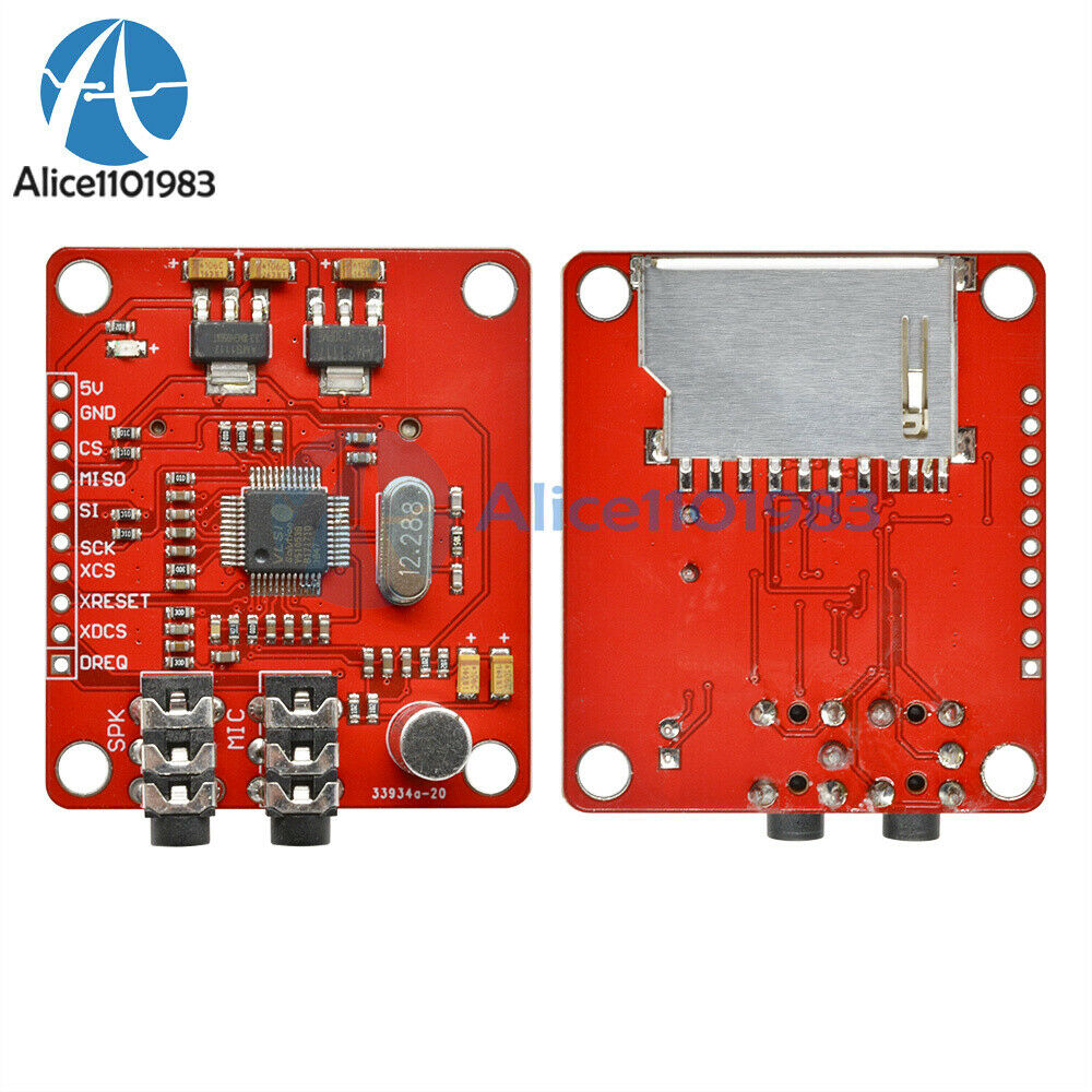 2PCS VS1053 MP3 Module w/ Card Slot VS1053B Ogg Real-time Recording For Arduino