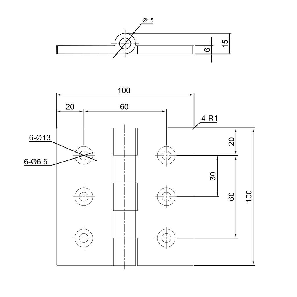 15mm Retractable Hinge For Boat Cabinet Stainless Steel