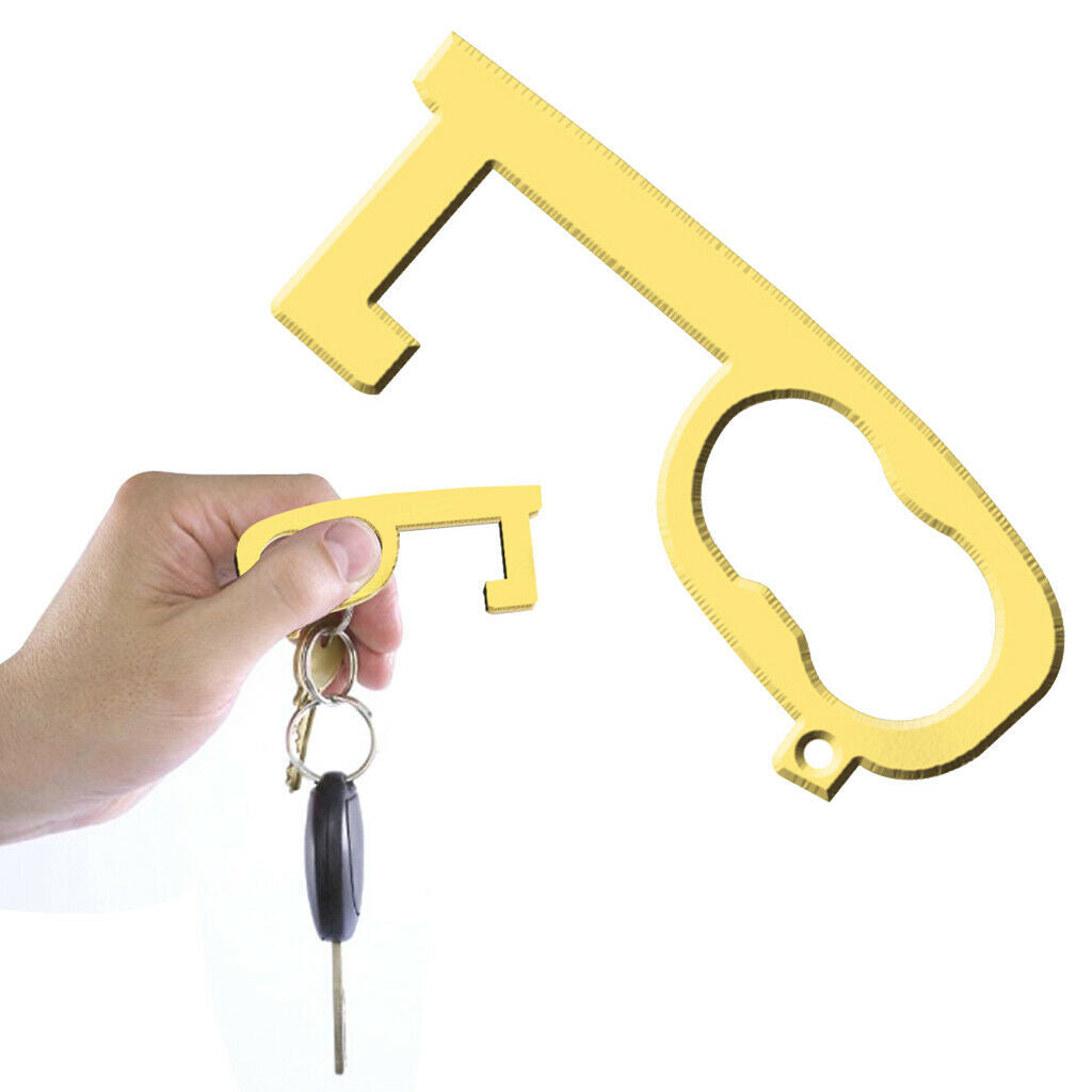 New Brass Door Opener Elevator Button Pusher Knob Handle Key Avoid Touching