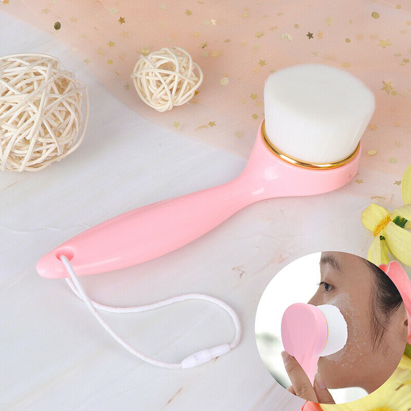 Fiber Face Clean Wash Facial Pore Deep Cleansing Mild Brush Soft Handle B.l8