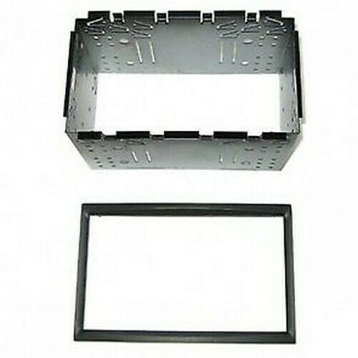 BLACK DOUBLE DIN CAGE KIT FASCIA FACIA DFPK-04-05 FITS PEUGEOT 207
