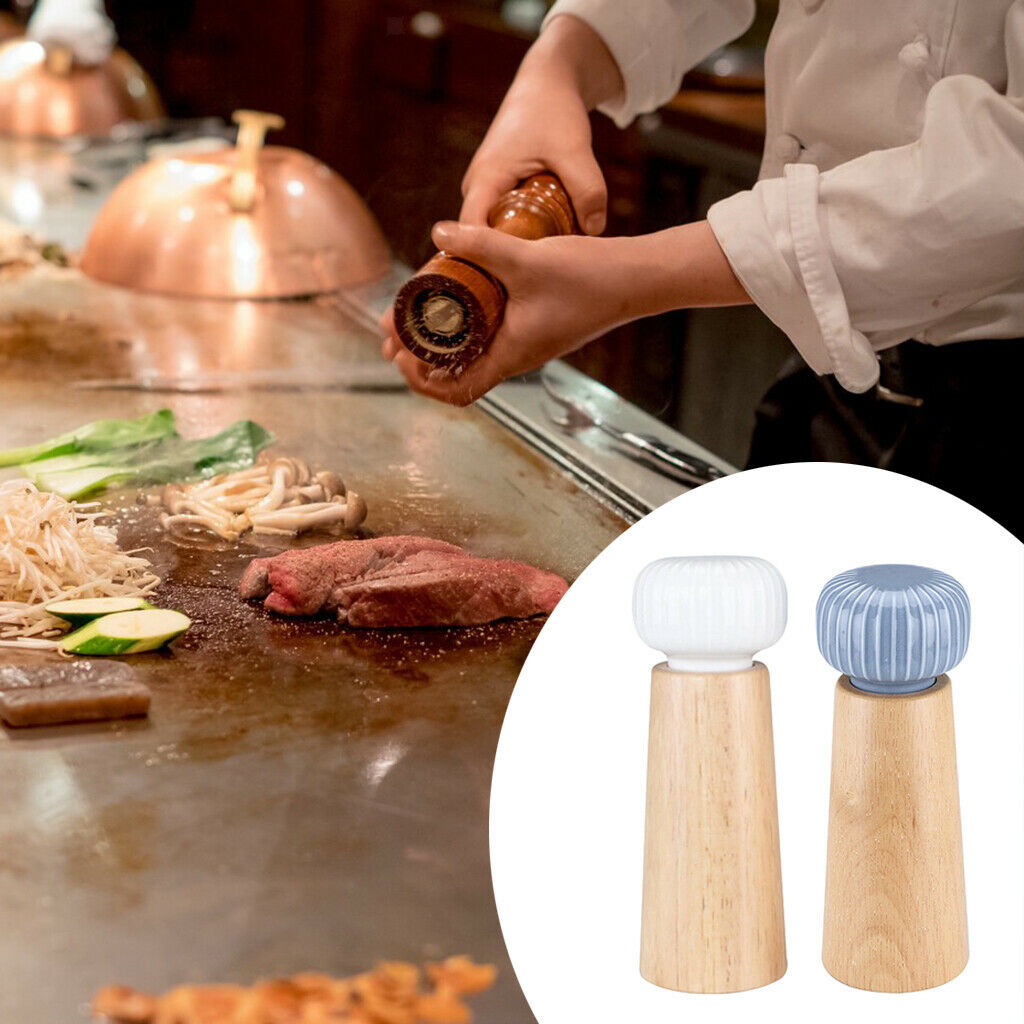 2pcs Premium Manual Salt Grinder and Pepper Mill Seasoning Mills Grinder