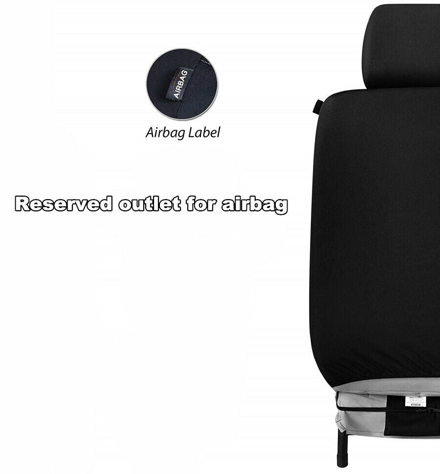 Universal  Front + Rear 5-seat Car Seat Cover Polyester Foam Cushion Mat Grey