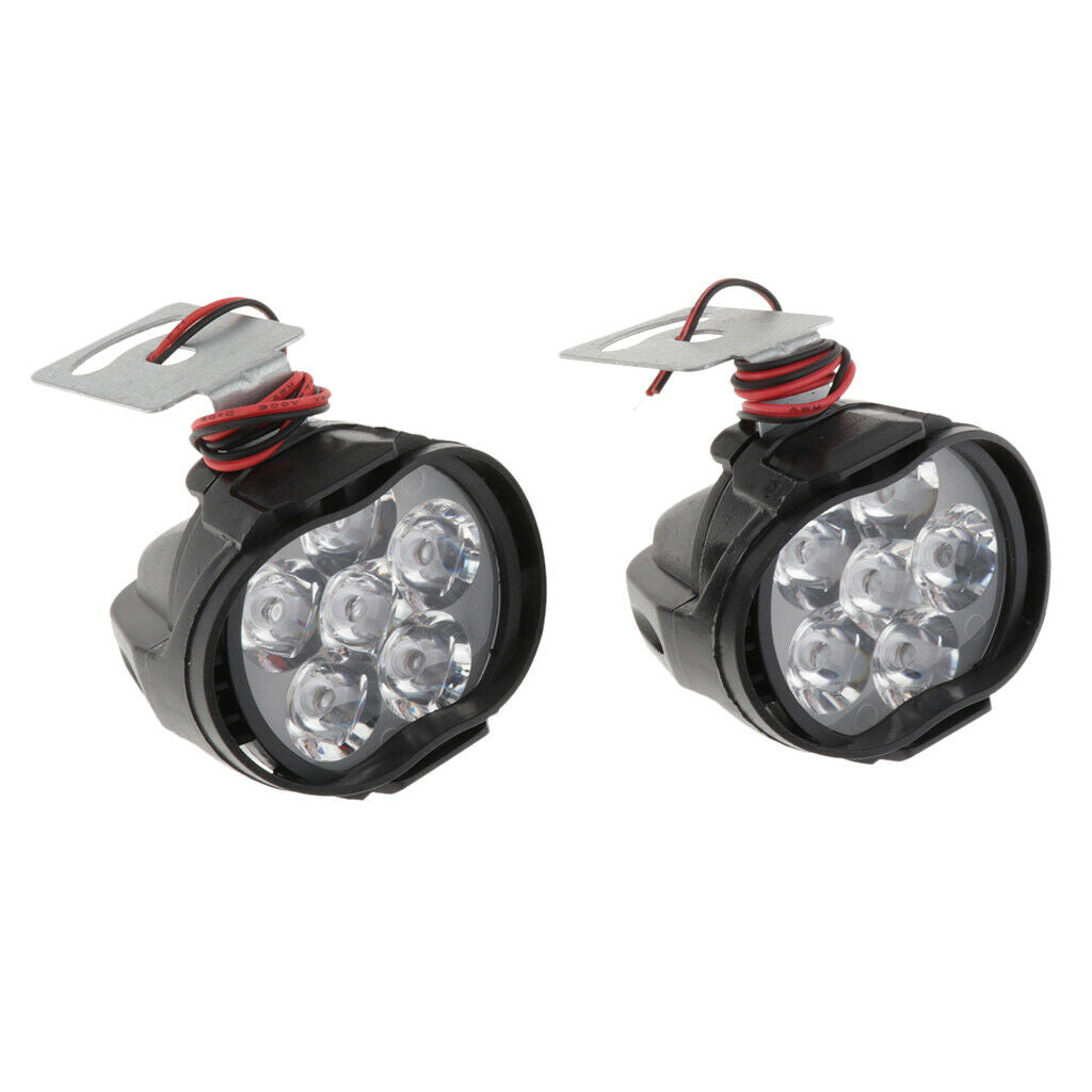 Lots 2 White LED Motorcycle Headlight 10W for Scooter Motorbike ATVs UTVs