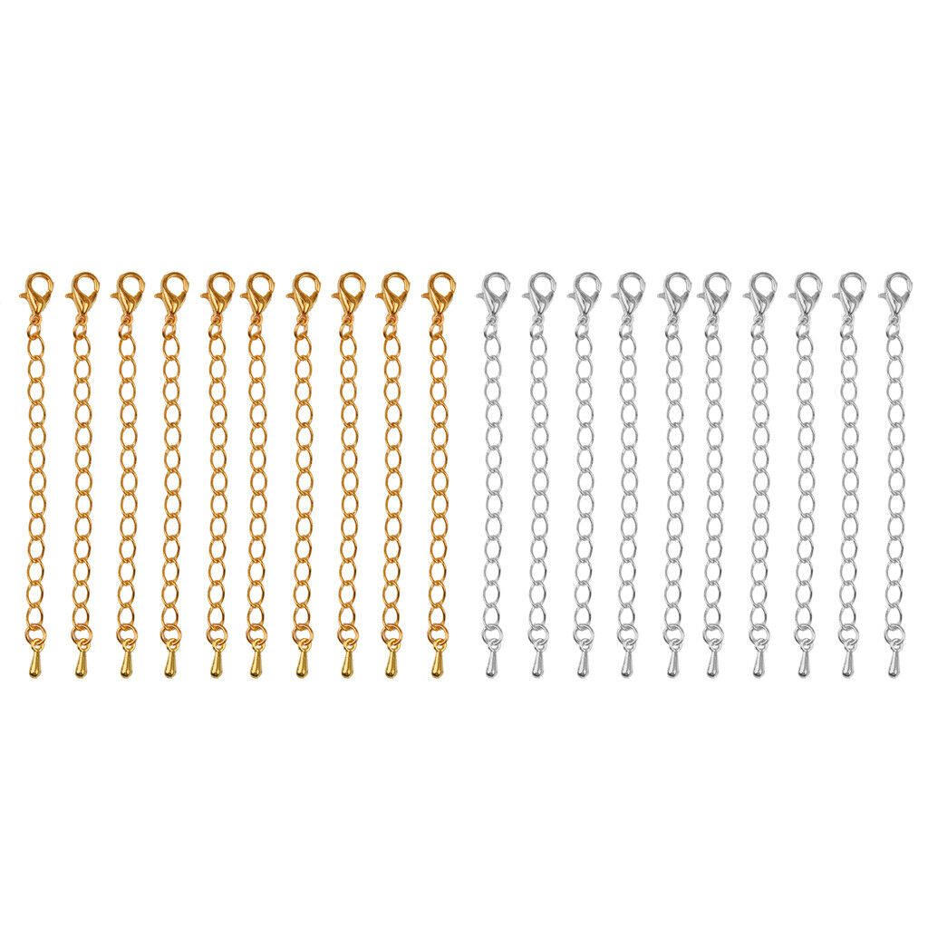 20pcs Link Chain Extenders Necklace Bracelet Extansion With Lobster Clasp