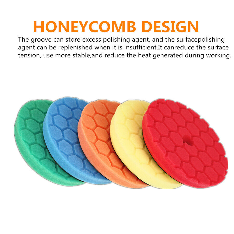 5PCS Foam Drill Polishing Buffing Pad Kit For Car Buffer Polisher Sanding Waxing