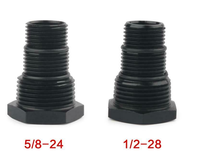 Black 1/2-28 to 3/4-16, 13/16-16, 3/4NPT Automotive Threaded Oil Filter Adapter