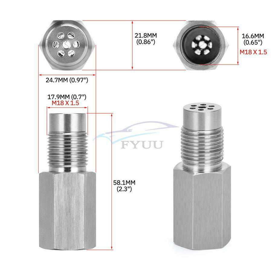 1 Set 58mm Universal SM18×1.5tainless Steel Catalytic Converter Oxygen O2 Sensor