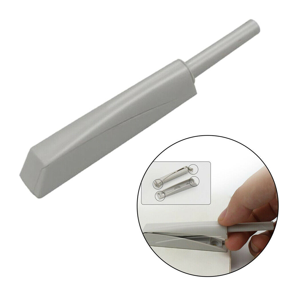 Magnetic Tip Latch Touch Release Drawer Door Cabinet Catch Push To Open Gray