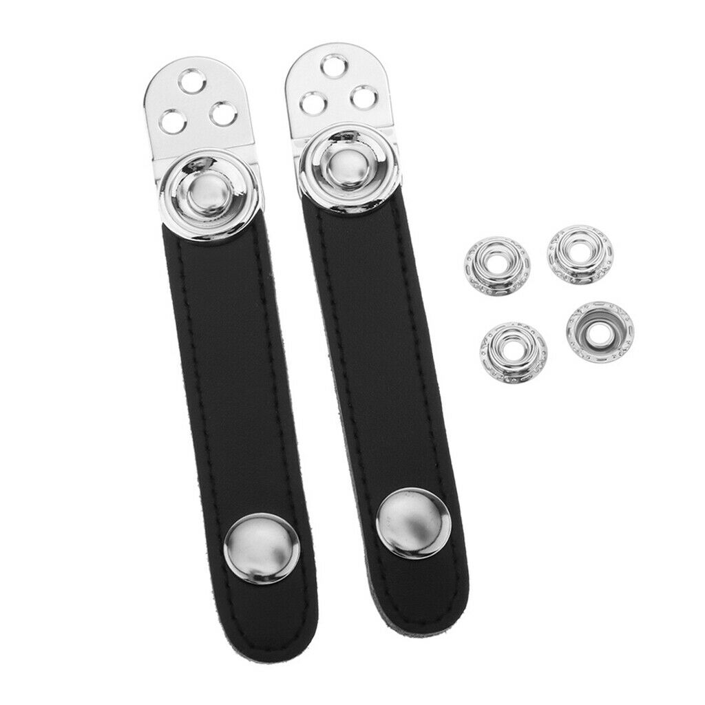 Black Accordion Bellows Straps with Metal Extension Film for Accordion 8.6cm