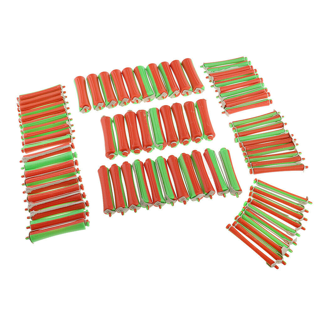80 Pcs 8 Size Professional Wave Perm Rods Hair Barber Clip