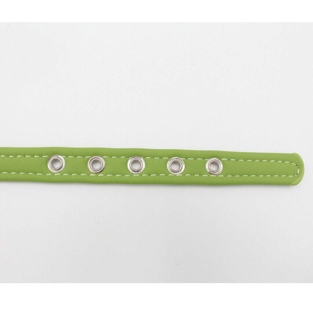 Reflective Personalized Safety Dog Collars for Dogs Puppy Adjustable Green-M