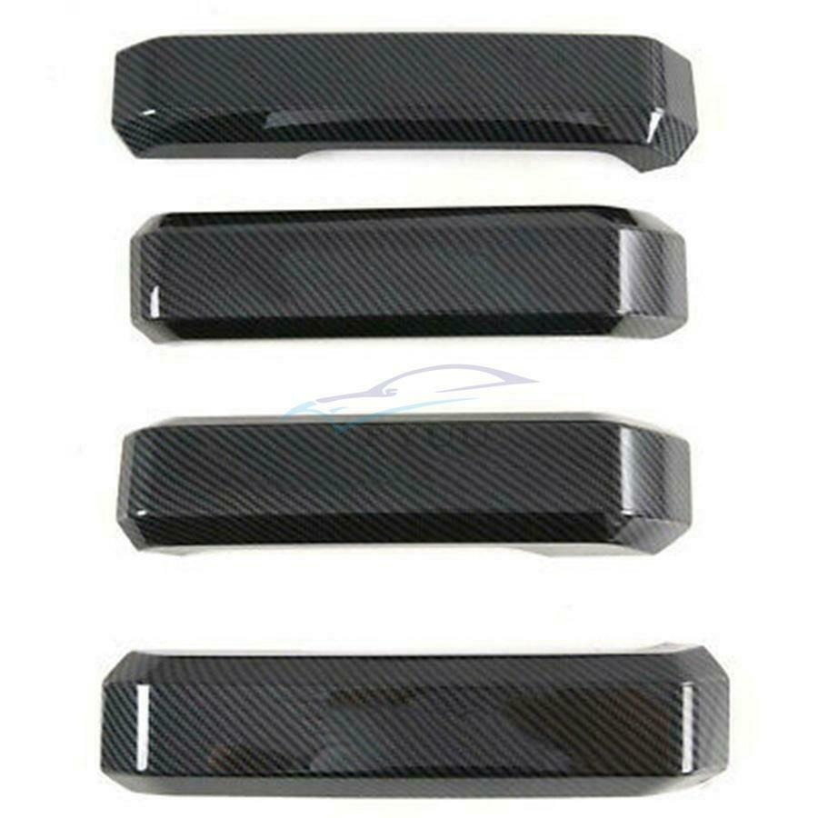1 Set of Car Carbon Fiber Inner Door Handle Trim For Ford F150 F-150 2015-2020