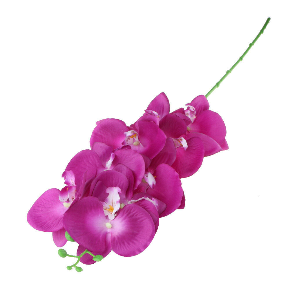 93cm Long Stem Artificial Silk Phalaenopsis Butterfly Orchid Flower Purple