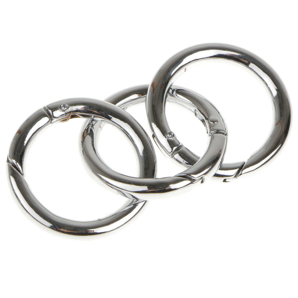 3pcs Multifunction Alloy Round  Keychain Carabiners Clip Clip